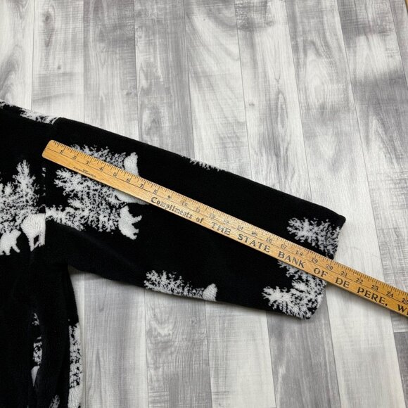 ✅Womens VTG Denali Sherpa Fleece Reversible Jacket Full Zip Polar Bear/Pine tree - Picture 8 of 12